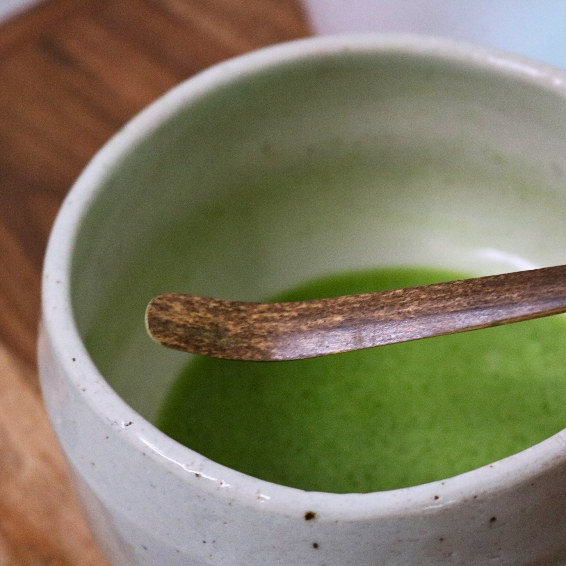 Purple Bamboo Matcha Scoop (Chashaku)